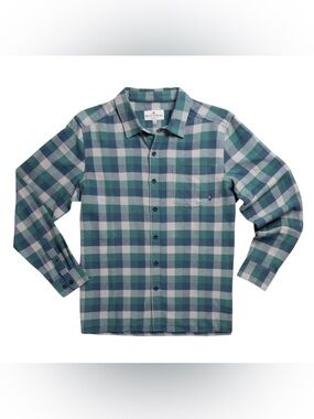 Beach & Barn S NWT Traveler’s Check Flannel Shirt Long Sleeve Hunter Green